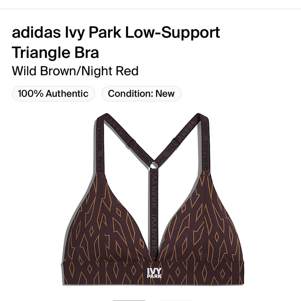 Ivy Park (adidas) Low Support Triangle Bra XS